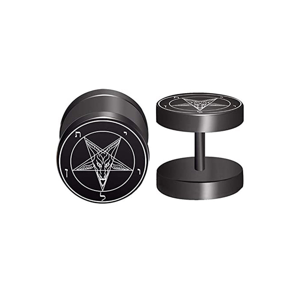 Round Ear Ornaments Titanium Steel Barbell Men's Viking