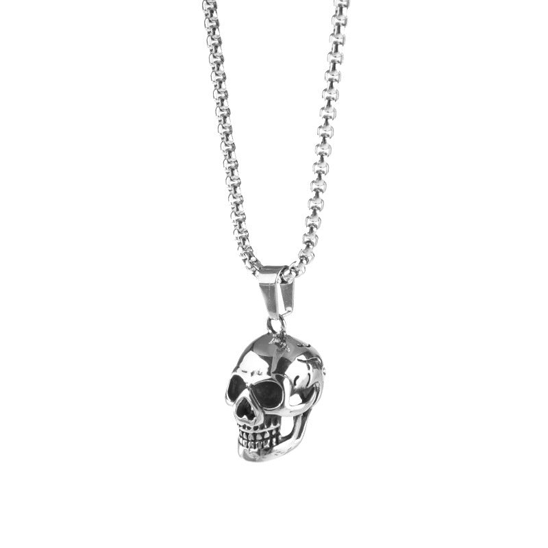 Skull Necklace Personality Punk Necklace Men Fashion Titanium Steel Accessories