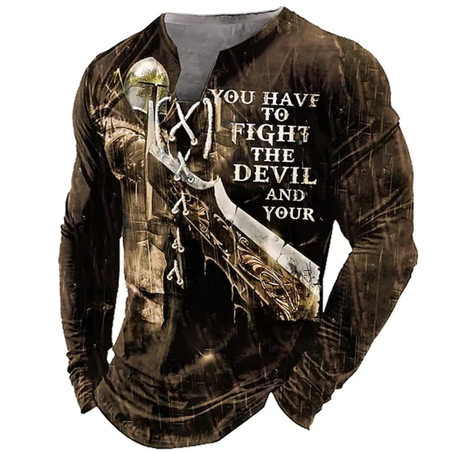 3d Sports Long Sleeve Men's Clothing Print 3D Six-hole Threading Rope