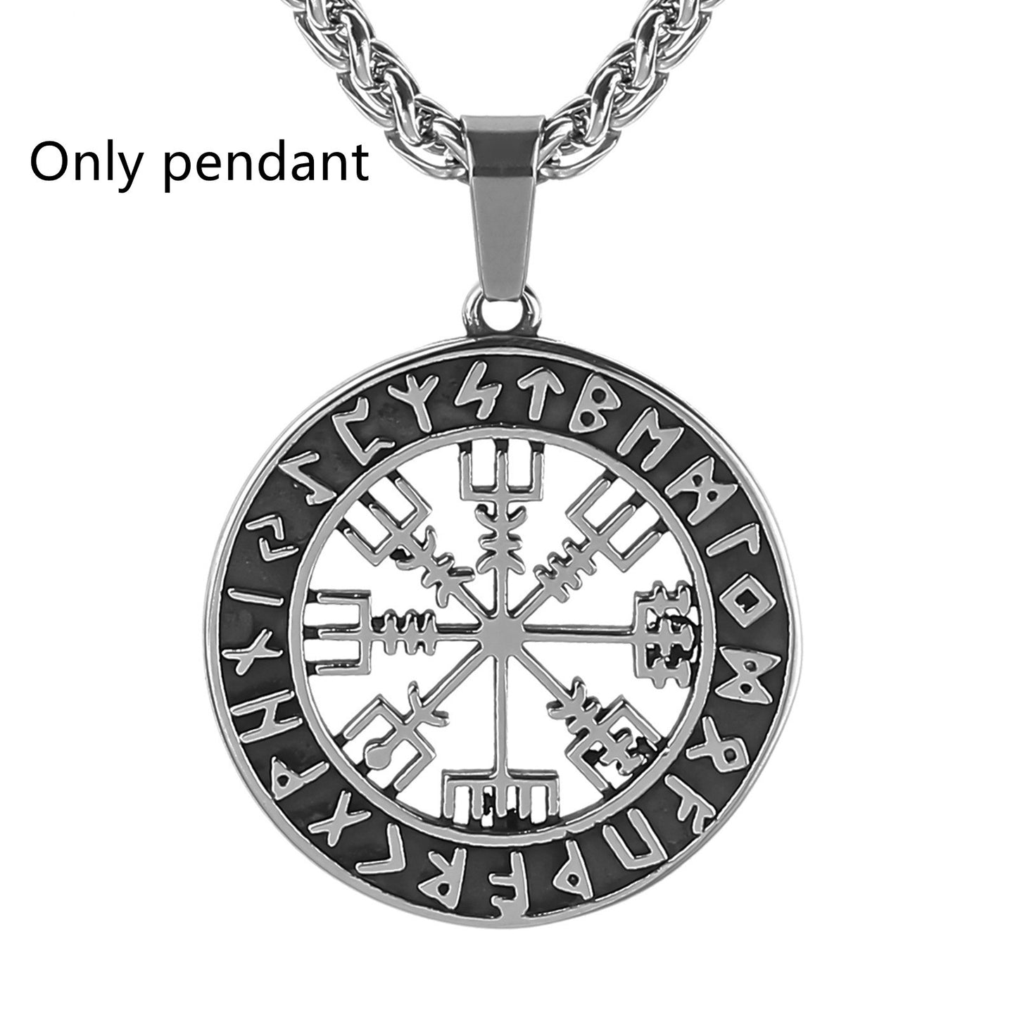Rune Pendant Necklace Men