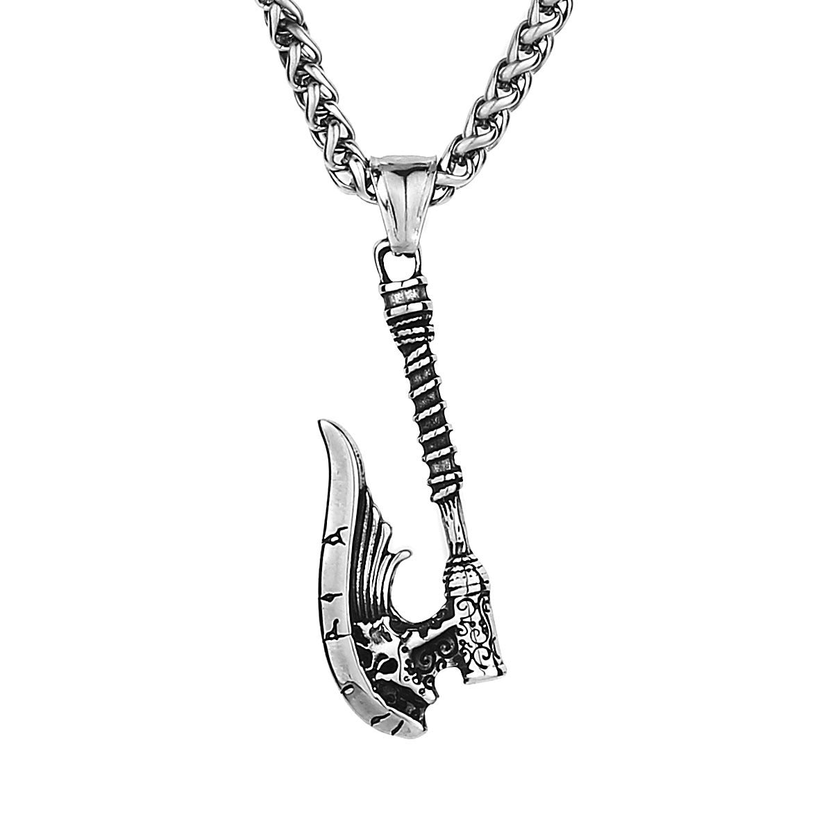 Vintage Viking Ax Rune Titanium Steel Pendant Men's Fashion Creativity