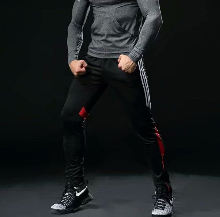 Pantaloni sportivi da uomo pantaloni chiusi sezione sottile primavera ed estate calcio gamba allenamento fitness corsa pantaloni ad asciugatura rapida 