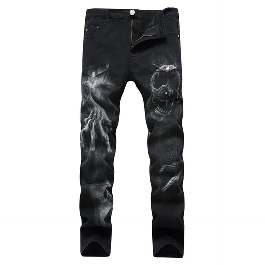 Pantaloni jeans slim da uomo Amazon con motivo 3D personalizzato