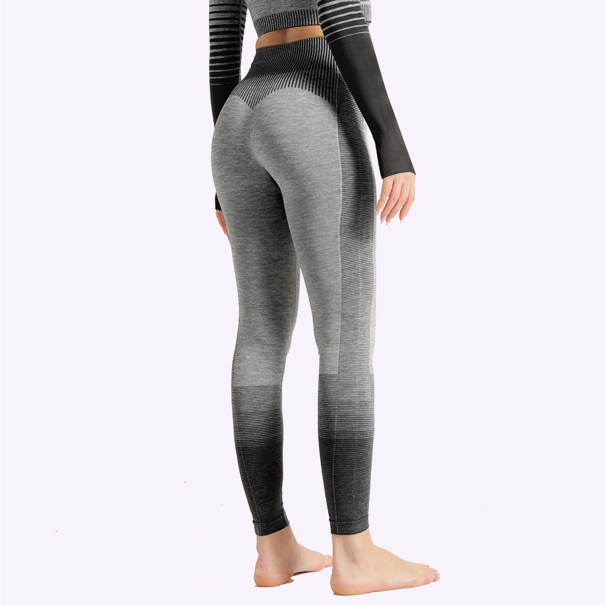 Gym High Waist Leggings Women Knitted Workout Running Yoga Pants