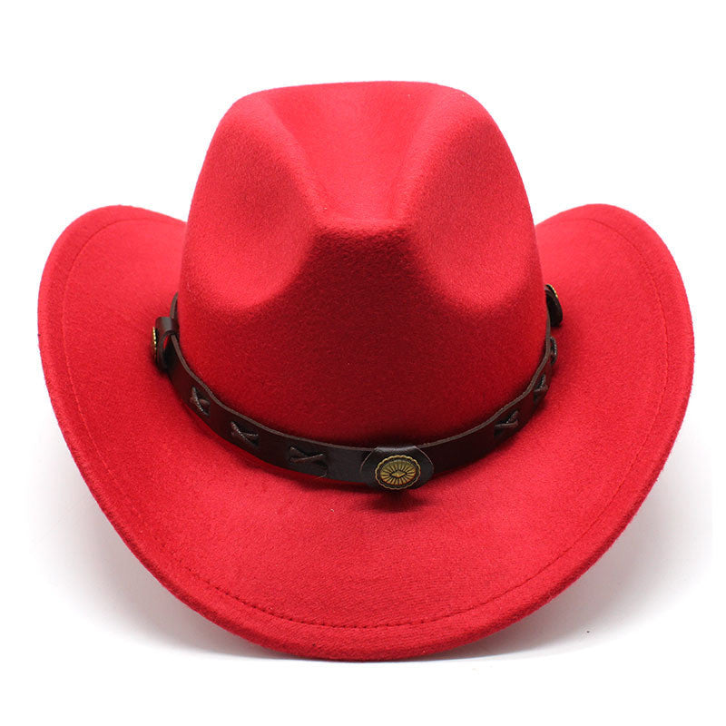 Western Cowboy Hat Cross-border Autumn And Winter Woolen Jazz Hat