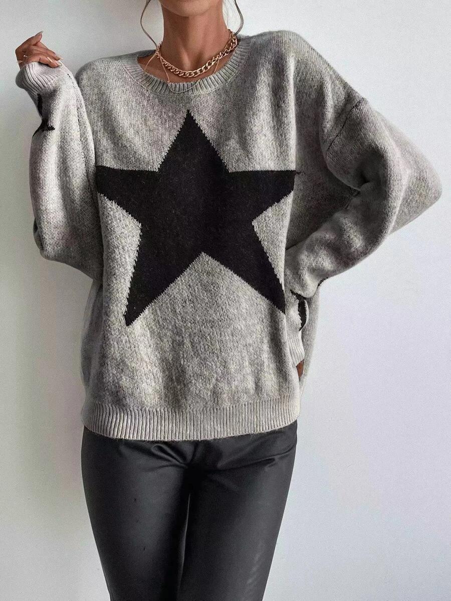 Sweater Women's Pullover Round Neck XINGX Thread Temperament Personality Sweater Sweater Women