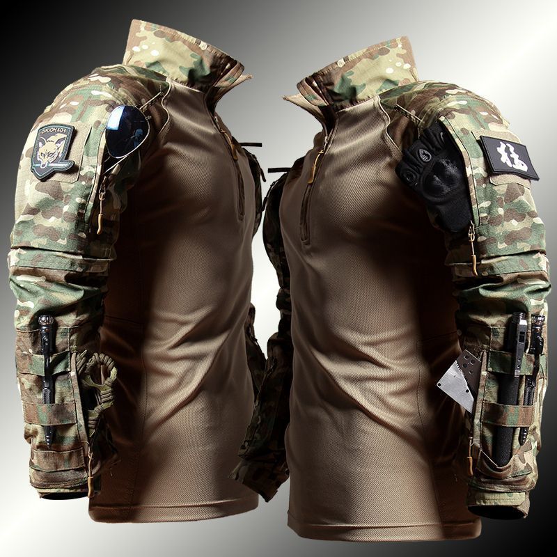 New Frog Suit Tactical Top T-shirt Long Sleeve Camouflage Suit