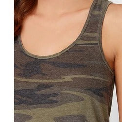 Camouflage sleeveless T-shirt