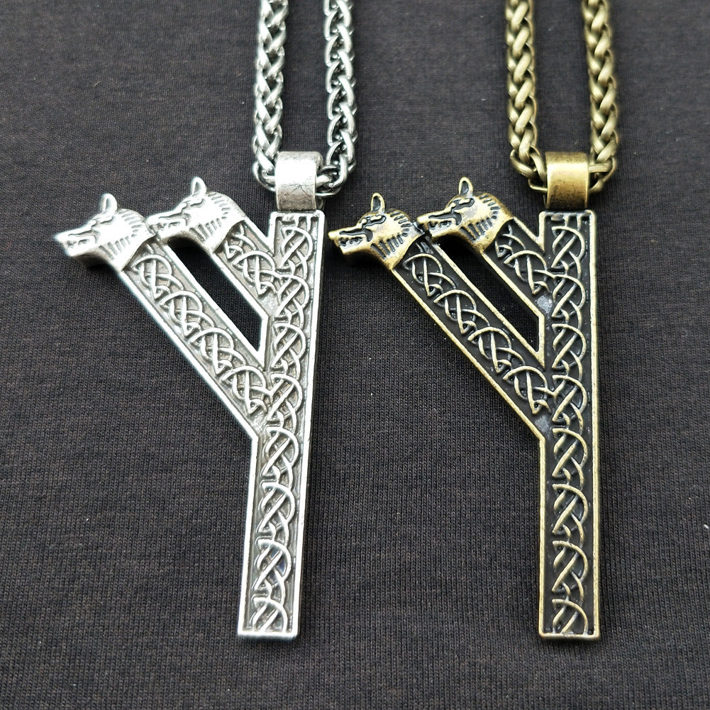 Men's Fashion Rune Pendant Necklace