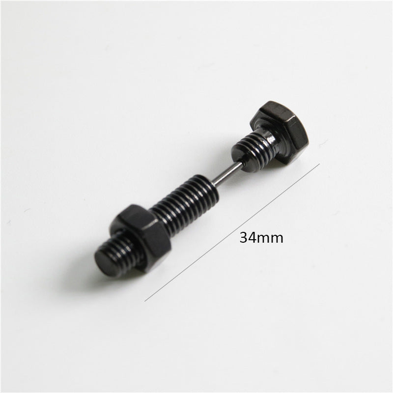 Personality Trend Punk Style Stainless Steel Screw Men's Stud Earrings