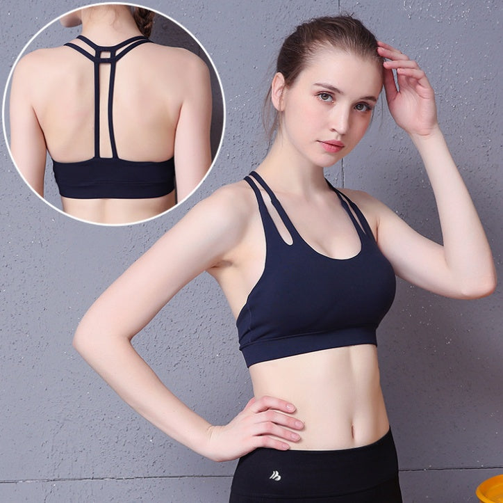 Beauty back sports bra running yoga clothes breathable sweat vest yoga vest