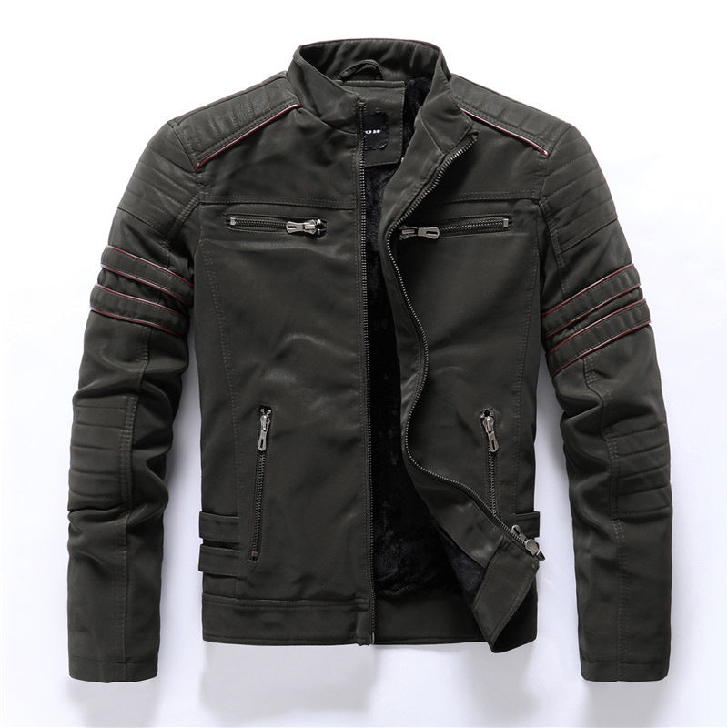 Men's leather washed leather jacket