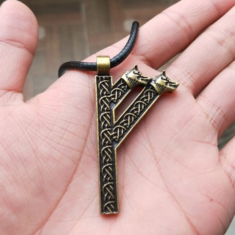 Men's Fashion Rune Pendant Necklace