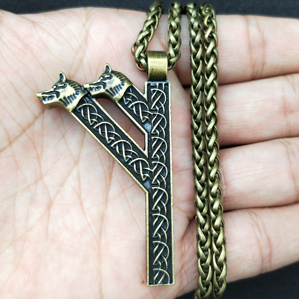 Men's Fashion Rune Pendant Necklace