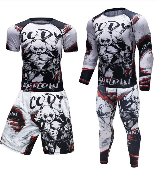 MMA Work Out Compression Rashguard T-shirt Uomo VS PK Esercizio 3D Fitness Tights Bodybuild Cross fit Rash Guard