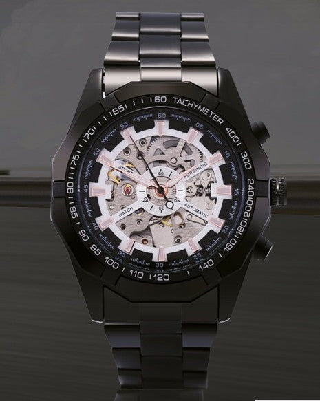 Men's Fashion Leisure Electroplating Tungsten Steel Automatic Mechanical Watches