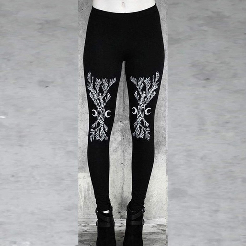 Punk style sports leggings