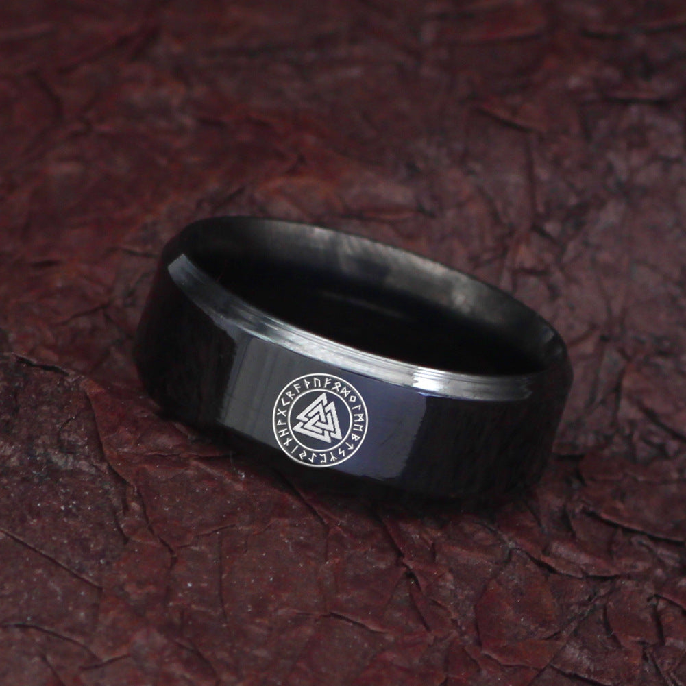 Man's Vintage Viking Rune Domineering Men's Ring Trendy Ornament