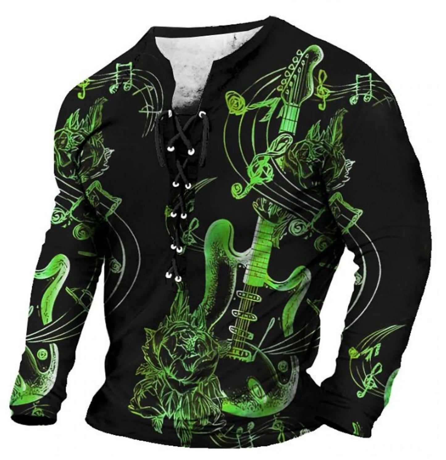 3d  Sports Long Sleeve Men's Clothing Print 3D Six-hole Threading Rope