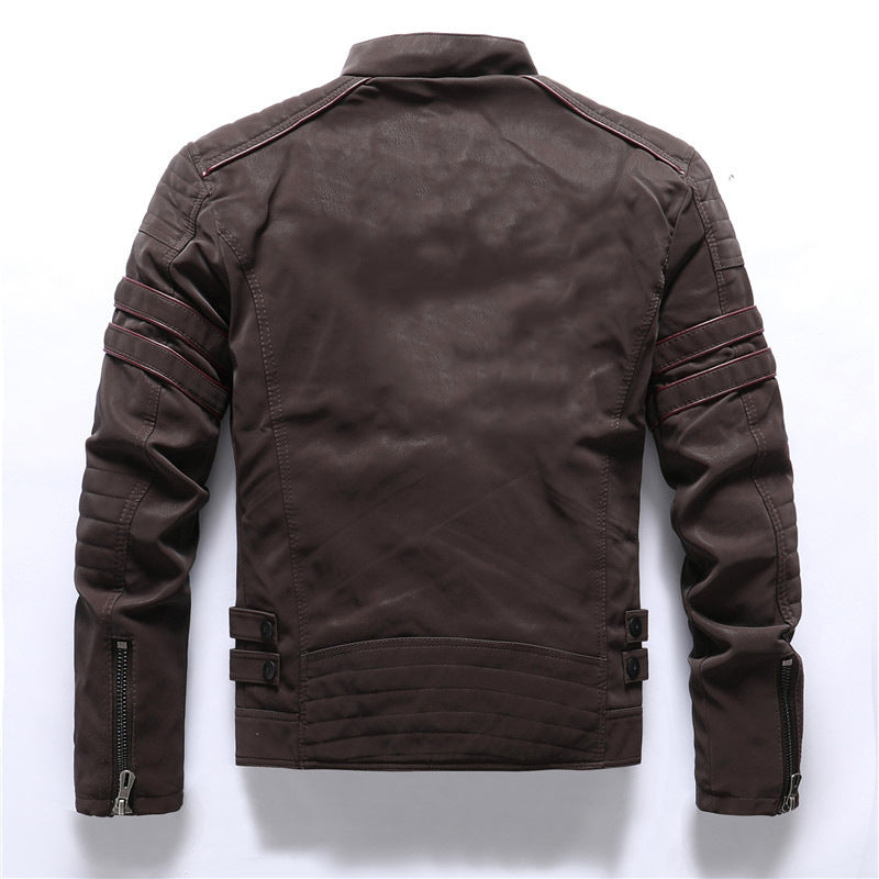 Men's leather washed leather jacket