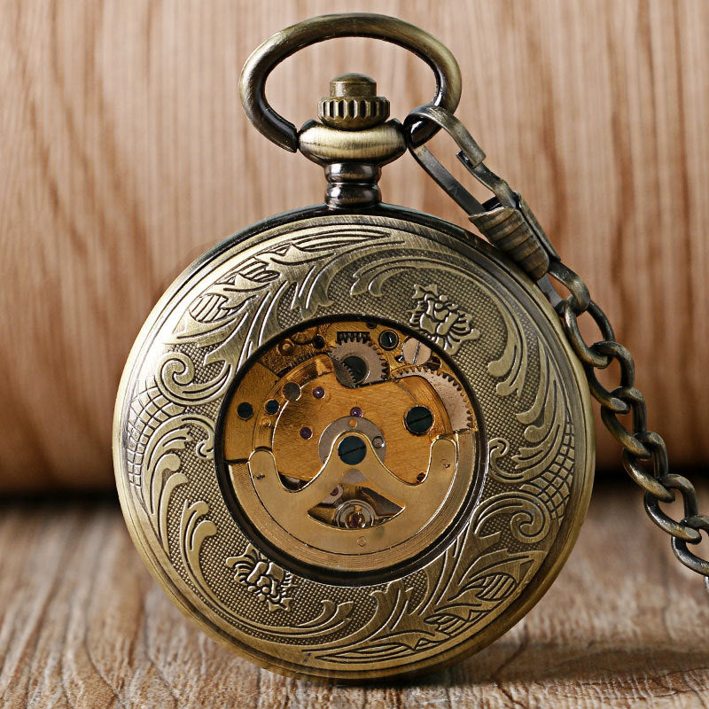 Shantou carved pocket watch