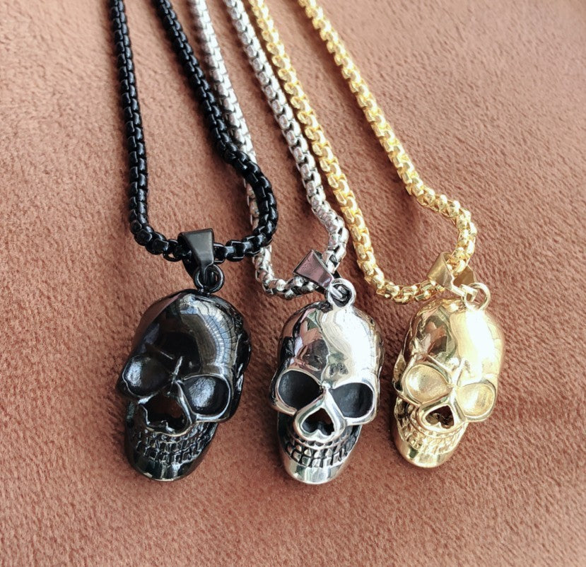 Skull Necklace Personality Punk Necklace Men Fashion Titanium Steel Accessories