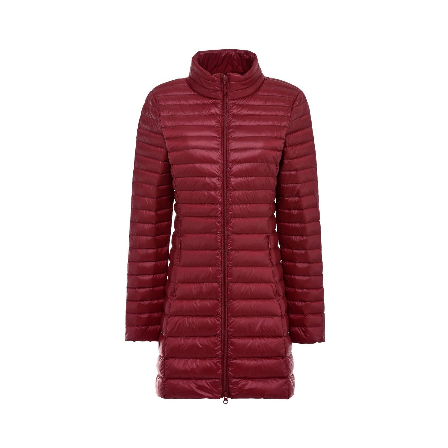 Autumn And Winter New Down Jacket Women's Lightweight Stand Collar Mid-length Slim Fit Slimming Plus Size Coat