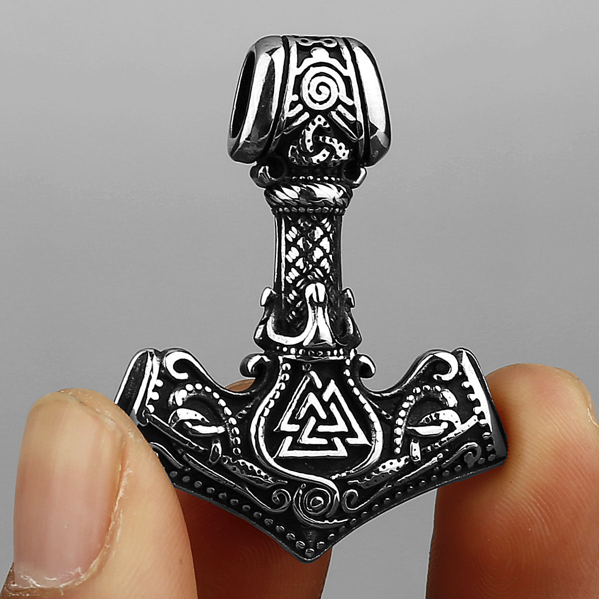 Viking Aoding Triangle Rune Titanium Steel Pendant