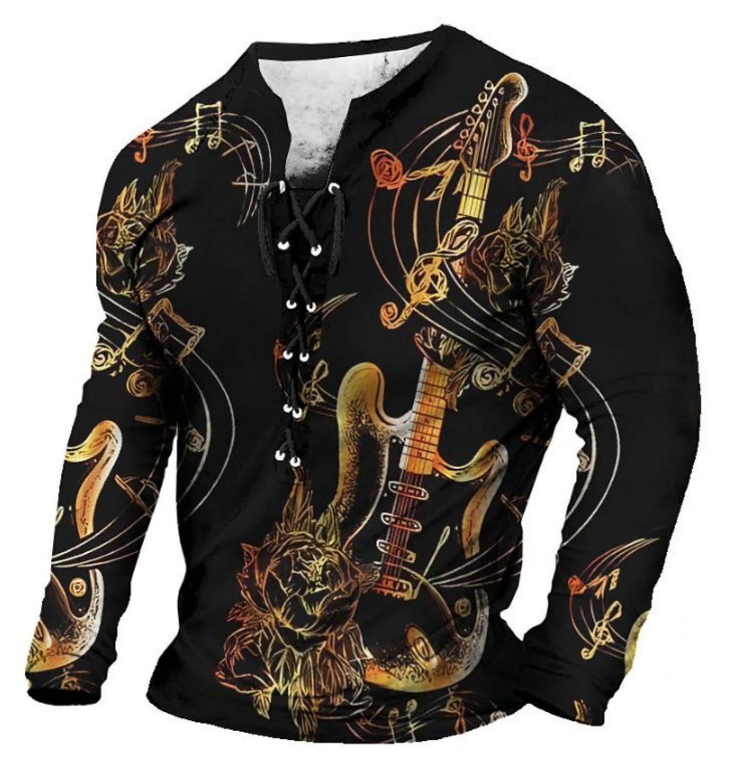 3d  Sports Long Sleeve Men's Clothing Print 3D Six-hole Threading Rope