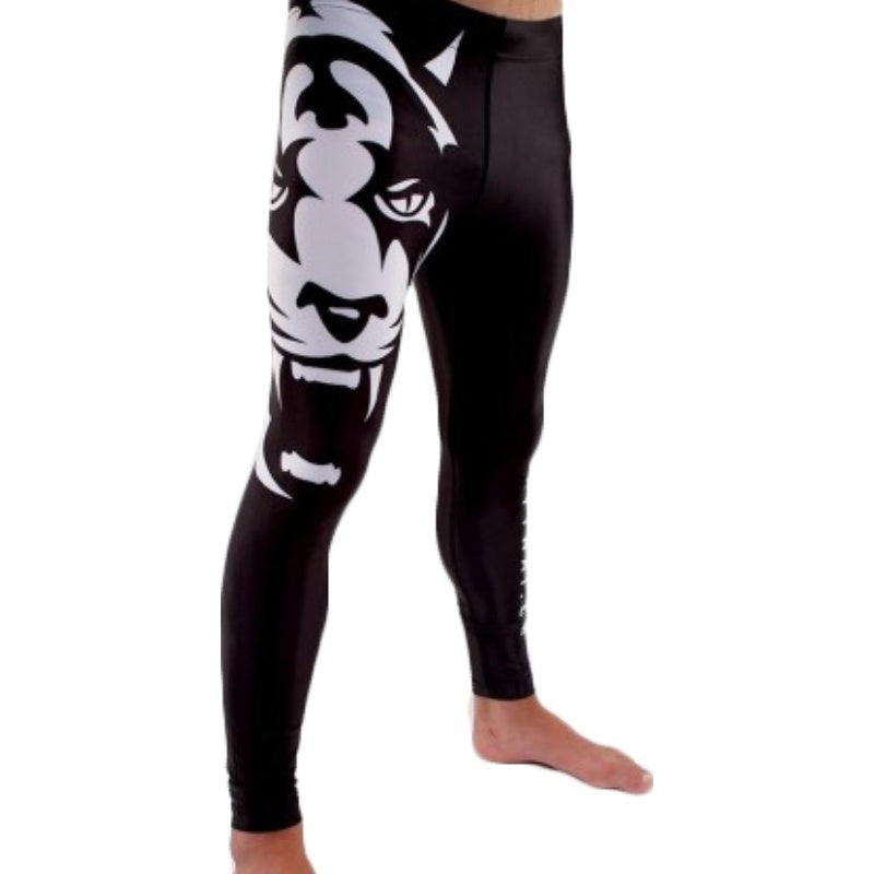 Pantaloni attillati traspiranti e comodi da boxe MMA Tiger da uomo, top ad asciugatura rapida Tiger King, pantaloncini da muay thai, pantaloncini da muay thai boxeo