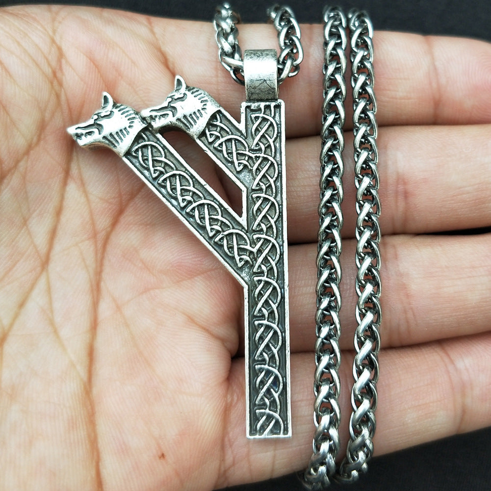 Men's Fashion Rune Pendant Necklace