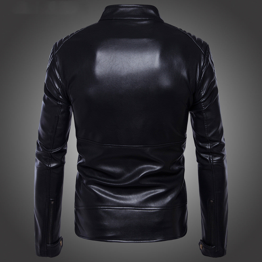 Carli Moto Leather Men's Jacket Black Bottom