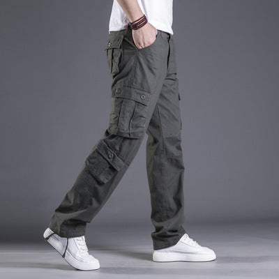 Cotton Multi-pocket Loose Cargo Trousers Straight Outdoor Large Size Camouflage Men's Pants