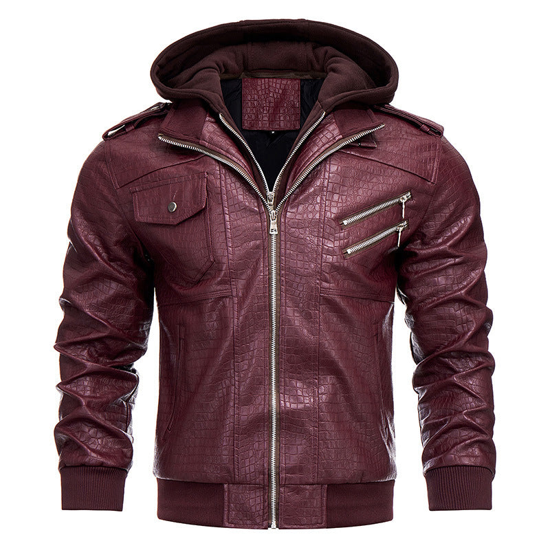 Fashion Personality PU Leather Coat For Men