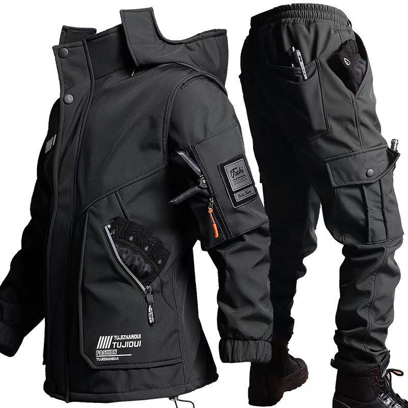 Men's Autumn And Winter Wear-resistant Waterproof Cold-resistant Shell Jacket Trousers Suit