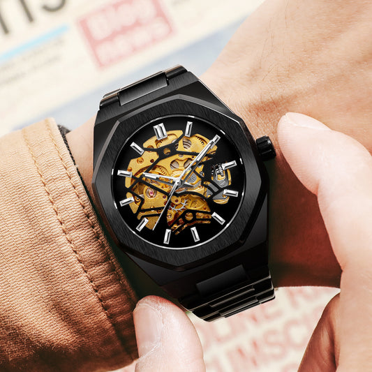 Men's Hollowed Fashion Casual Automatic Mechanical Watch