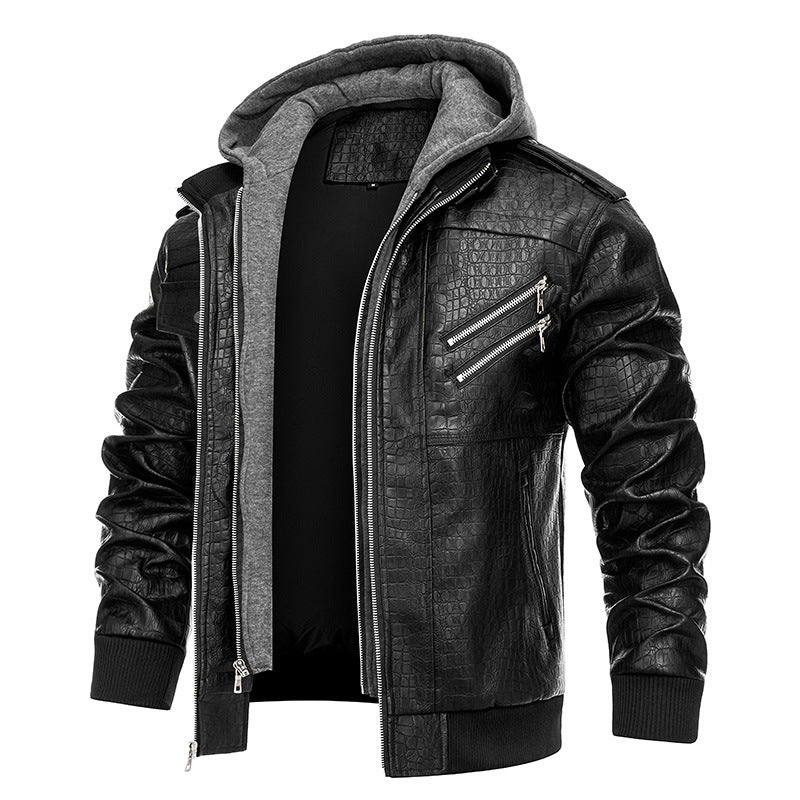 Fashion Personality PU Leather Coat For Men