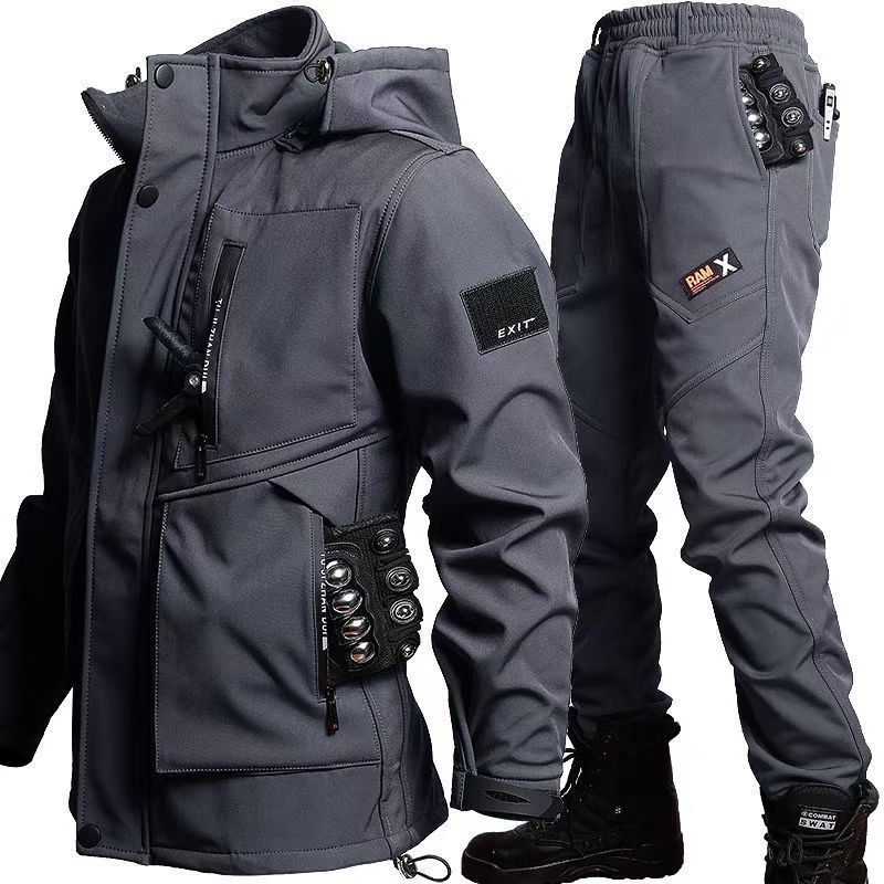 Men's Autumn And Winter Wear-resistant Waterproof Cold-resistant Shell Jacket Trousers Suit