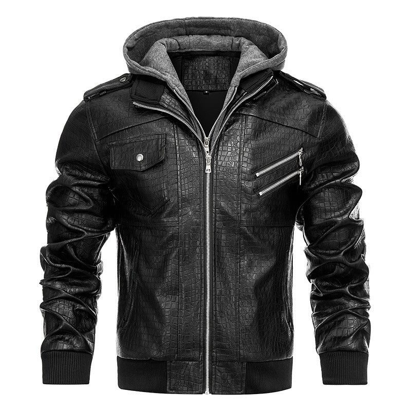 Fashion Personality PU Leather Coat For Men