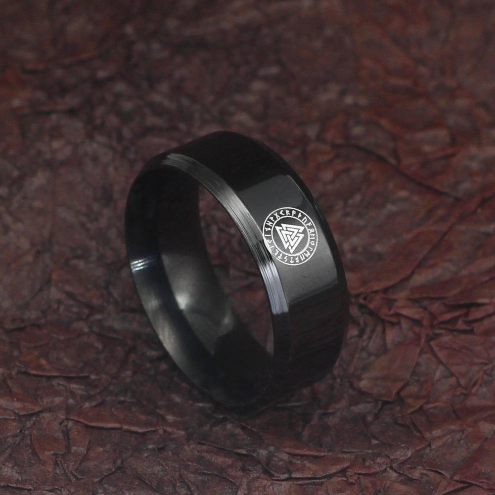 Man's Vintage Viking Rune Domineering Men's Ring Trendy Ornament