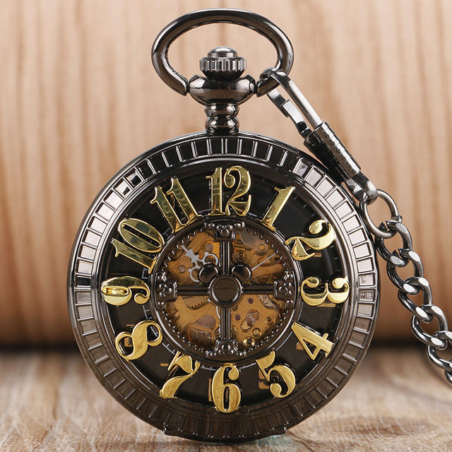 Shantou carved pocket watch