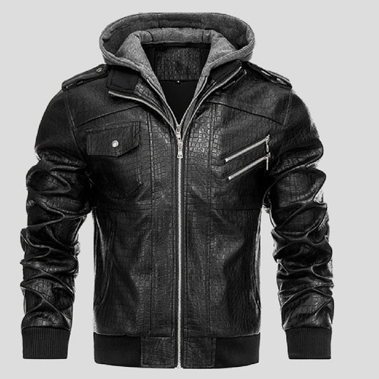 Fashion Personality PU Leather Coat For Men