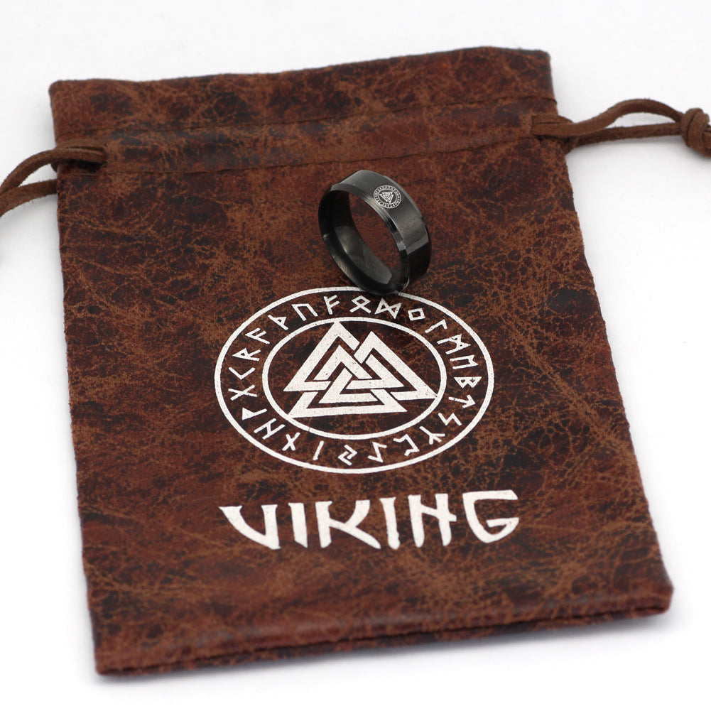 Man's Vintage Viking Rune Domineering Men's Ring Trendy Ornament