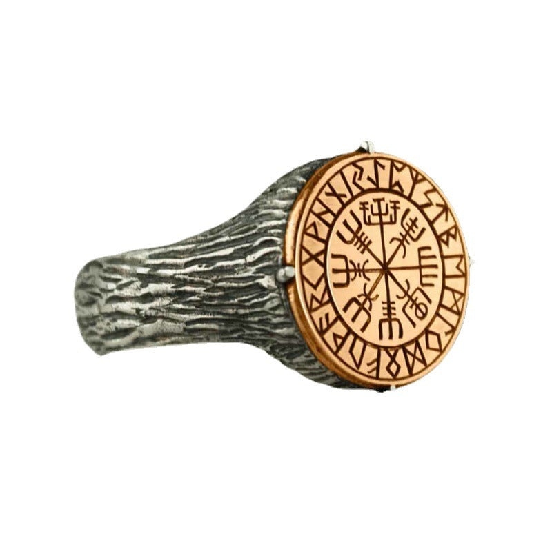 VIKING FORCE LABORATORIES Viking Ethnic Ring Personalized Two-tone Food