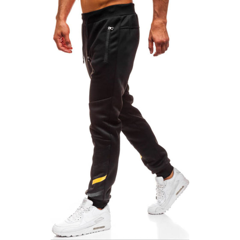 Pantaloni casual con coulisse, pantaloni da tuta larghi in tinta unita