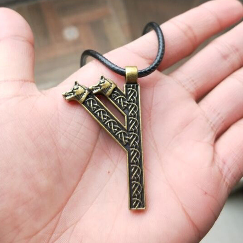 Men's Fashion Rune Pendant Necklace