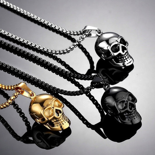 Skull Necklace Personality Punk Necklace Men Fashion Titanium Steel Accessories